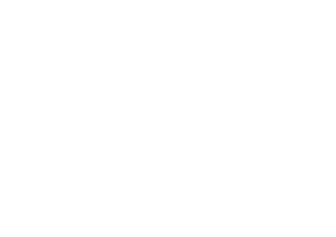 Black and white floor plan of a simple one-bedroom apartment, with designated areas for the bedroom, living room, kitchen, and bathroom, and furnishings such as a bed, couch, and tables represented schematically.